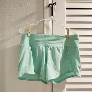 Mint green Run Times short